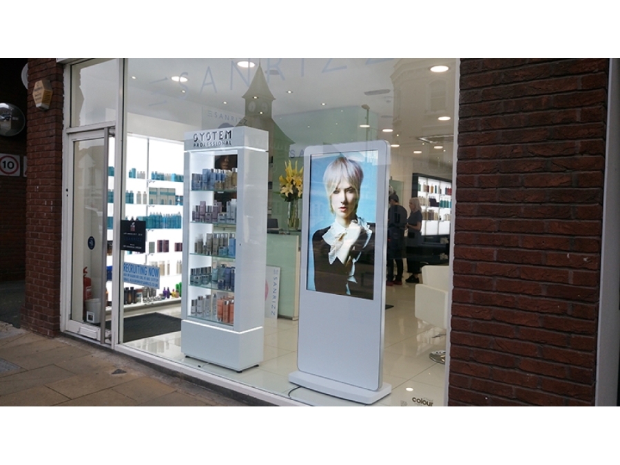 freestanding digital poster