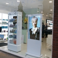 freestanding digital poster